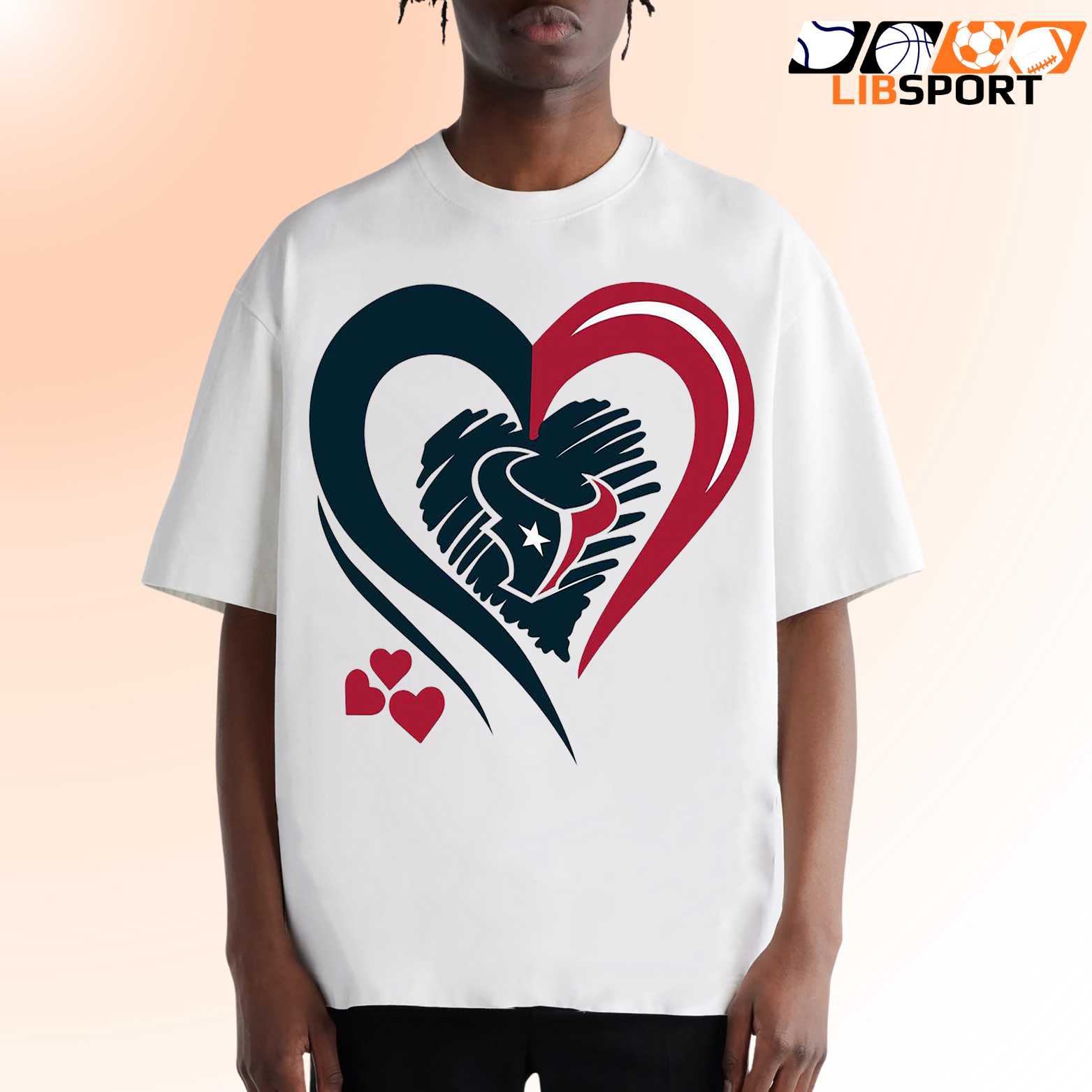 Houston Texans Heart T Shirt, Nfl Football Fan Tee, Unisex Game Day Shirt